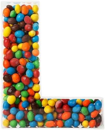 Fillable Alphabet Acrylic Tray Letter Candy Jar Reusable Party Food Jar with Magnetic Lid 10-Inch Sealed