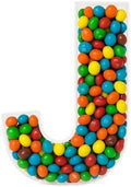 Fillable Alphabet Acrylic Tray Letter Candy Jar Reusable Party Food Jar with Magnetic Lid 10-Inch Sealed