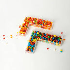 Fillable Alphabet Acrylic Tray Letter Candy Jar Reusable Party Food Jar with Magnetic Lid 10-Inch Sealed, alternate view 5