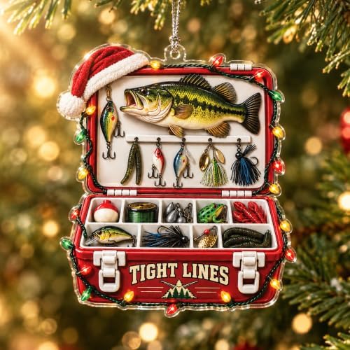 Fishing Ornament, Fishing Ornaments for Christmas Tree, Fishing Gifts for Men in Fishing, alternate view 5