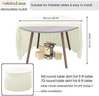 Fitted Beige Spandex Table Skirts for Wedding Party,60 Inch Round,6 Pack in 60R Inch| 6 Pack in Butter Cream, alternate view