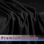 Fitted Black Tablecloths For Folding Rectangle Tables 2 Pcs 48 x 30 Inch in 4FT(30x48)| 2 Pack in Black, alternate view 3