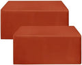 Fitted Fall Tablecloths For 4 Foot Rectangle Tables, Vendor Booth 2 Pcs Rust in 4FT|2 Pack in Rust