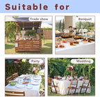Fitted Fall Tablecloths For 4 Foot Rectangle Tables, Vendor Booth 2 Pcs Rust in 4FT|2 Pack in Rust, alternate view 6