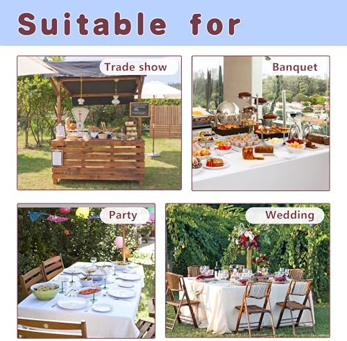 Fitted Fall Tablecloths For 4 Foot Rectangle Tables, Vendor Booth 2 Pcs Rust in 4FT|2 Pack in Rust, alternate view 6