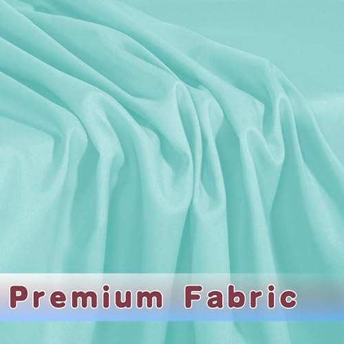 Fitted Table Cloths For 4 Foot Rectangle Tables, Vendor Booth 2 Pcs Aqua in 4FT|2 Pack in Aqua, alternate view 3
