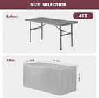 Fitted Table Cloths For 4 Foot Rectangle Tables, Vendor Booth 2 Pcs Aqua in 4FT|2 Pack in Aqua, alternate view 6