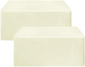 Fitted Table Cloths For 4 Foot Rectangle Tables, Vendor Booth 2 Pcs Beige in 4FT|2 Pack in Butter Cream