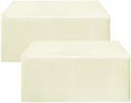 Fitted Table Cloths For 4 Foot Rectangle Tables, Vendor Booth 2 Pcs Beige in 4FT|2 Pack in Butter Cream