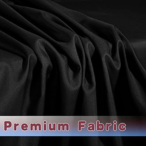 Fitted Table Cloths For 4 Foot Rectangle Tables, Vendor Booth 2 Pcs Black in 4FT|2 Pack in Black, alternate view 5