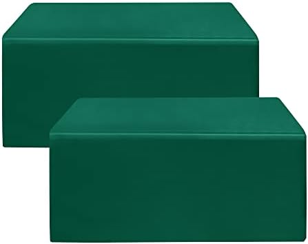 Fitted Table Cloths For 4 Foot Rectangle Tables, Vendor Booth 2 Pcs Green in 4FT|2 Pack in Green