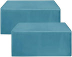 Fitted Table Cloths For 4 Foot Rectangle Tables, Vendor Booth 2 Pcs Teal in 4FT|2 Pack in Teal