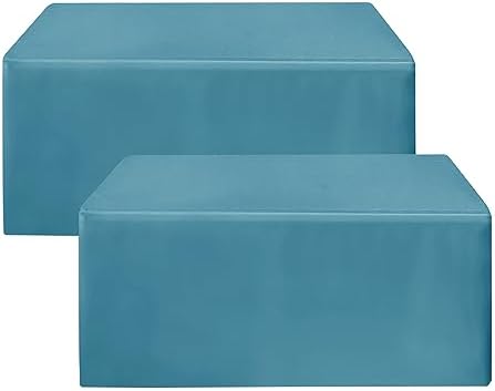 Fitted Table Cloths For 4 Foot Rectangle Tables, Vendor Booth 2 Pcs Teal in 4FT|2 Pack in Teal