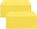 Fitted Table Cloths For 4 Foot Rectangle Tables, Vendor Booth 2 Pcs Yellow in 4FT|2 Pack in Yellow