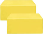 Fitted Table Cloths For 4 Foot Rectangle Tables, Vendor Booth 2 Pcs Yellow in 4FT|2 Pack in Yellow