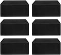 Fitted Table Cloths For 4 Foot Rectangle Tables, Vendor Booth 6 Pcs Black in 4FT| 6 Pack in Black