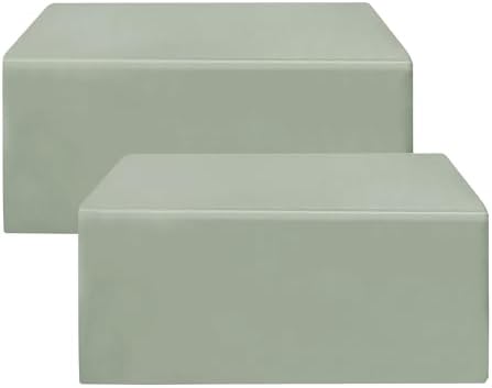 Fitted Table Cloths For 6 Foot Rectangle Tables 2 Pack Sage Green in 6FT|2 Pack in Sage Green
