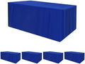 Fitted Table Cloths For 6 Foot Rectangle Tables 4 Pack Royal Blue in 6FT|4 Pack in Royal Blue