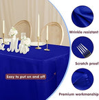 Fitted Table Cloths For 6 Foot Rectangle Tables 4 Pack Royal Blue in 6FT|4 Pack in Royal Blue, alternate view 3