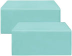 Fitted Table Cloths For 6 Foot Rectangle Tables, Vendor Booth 2 Pack Aqua in 6FT|2 Pack in Aqua