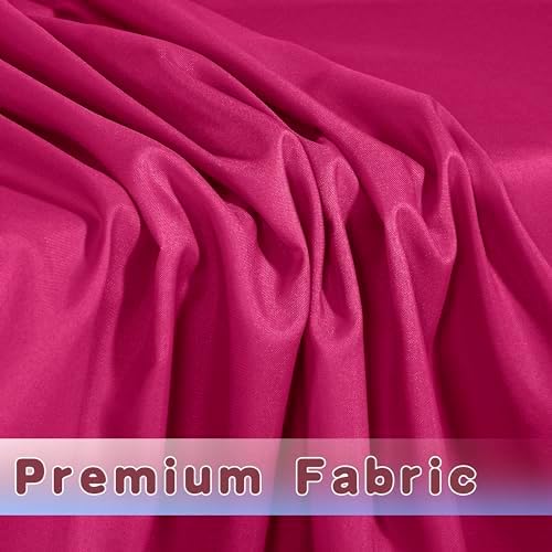 Fitted Table Cloths For 6 Foot Rectangle Tables, Vendor Booth 2 Pack Fuchsia in 6FT|2 Pack in Fuchsia, alternate view 3