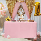 Fitted Table Cloths For 6 Foot Rectangle Tables, Vendor Booth 2 Pack Pink in 6FT|2 Pack in Pink, alternate view 3