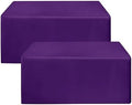 Fitted Table Cloths For 6 Foot Rectangle Tables, Vendor Booth 2 Pack Purple in 6FT|2 Pack in Purple