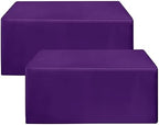 Fitted Table Cloths For 6 Foot Rectangle Tables, Vendor Booth 2 Pack Purple in 6FT|2 Pack in Purple