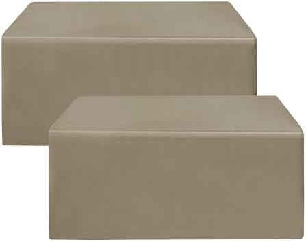 Fitted Table Cloths For 6 Foot Rectangle Tables, Vendor Booth 2 Pack Taupe in 6FT|2 Pack in Taupe