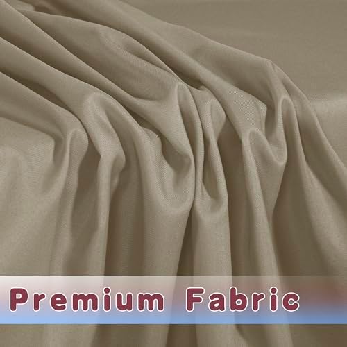 Fitted Table Cloths For 6 Foot Rectangle Tables, Vendor Booth 2 Pack Taupe in 6FT|2 Pack in Taupe, alternate view 3