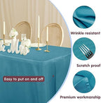 Fitted Table Cloths For 6 Foot Rectangle Tables, Vendor Booth 2 Pack Teal in 6FT|2 Pack in Teal, alternate view 2