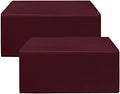 Fitted Table Cloths For 6 Foot Rectangle Tables, Vendor Booth 2 Pcs Burgundy in 6FT|2 Pack in Burgundy