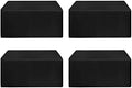 Fitted Table Cloths For 6 Foot Rectangle Tables, Vendor Booth 4 Pack Black in 6FT|4 Pack in Black