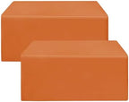 Fitted Table Cloths For 8 Foot Rectangle Tables, Vendor Booth 2 Pack Orange in 8FT|2 Pack in Orange