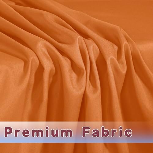 Fitted Table Cloths For 8 Foot Rectangle Tables, Vendor Booth 2 Pack Orange in 8FT|2 Pack in Orange, alternate view 3