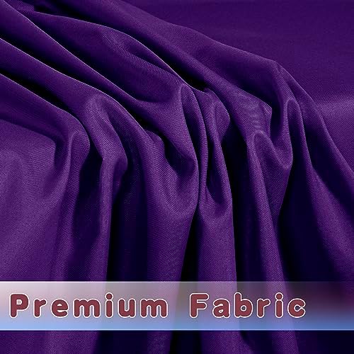 Fitted Table Cloths For 8 Foot Rectangle Tables, Vendor Booth 2 Pack Purple in 8FT|2 Pack in Purple, alternate view 3