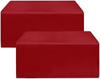 Fitted Table Cloths For 8 Foot Rectangle Tables, Vendor Booth 2 Pack Red in 8FT|2 Pack in Red