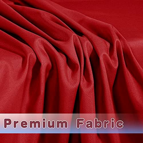 Fitted Table Cloths For 8 Foot Rectangle Tables, Vendor Booth 2 Pack Red in 8FT|2 Pack in Red, alternate view 6