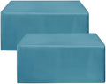 Fitted Table Cloths For 8 Foot Rectangle Tables, Vendor Booth 2 Pack Teal in 8FT|2 Pack in Teal