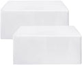 Fitted Table Cloths For 8 Foot Rectangle Tables, Vendor Booth 2 Pack White in 8FT|2 Pack in White
