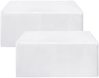 Fitted Table Cloths For 8 Foot Rectangle Tables, Vendor Booth 2 Pack White in 8FT|2 Pack in White