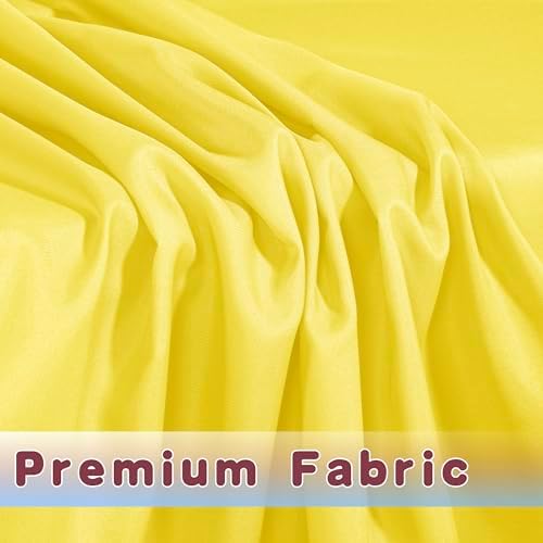 Fitted Table Cloths For 8 Foot Rectangle Tables, Vendor Booth 2 Pack Yellow in 8FT|2 Pack in Yellow, alternate view 3