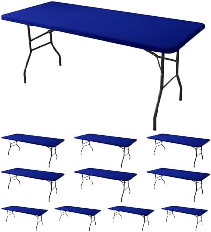 Fitted Tablecloth for 6 Foot Rectangle Tables-Elastic Picnic Table Covers