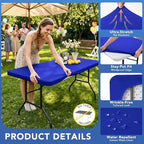 Fitted Tablecloth for 6 Foot Rectangle Tables-Elastic Picnic Table Covers, alternate view 2
