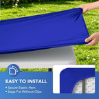 Fitted Tablecloth for 6 Foot Rectangle Tables-Elastic Picnic Table Covers, alternate view 4