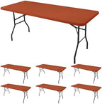 Fitted Tablecloth for 6 Foot Rectangle Tables-Fall Thanksgiving Table Cover