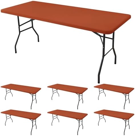 Fitted Tablecloth for 6 Foot Rectangle Tables-Fall Thanksgiving Table Cover