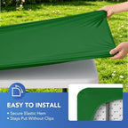 Fitted Tablecloth for 6 Foot Rectangle Tables-Green Picnic Table Cover, alternate view 4