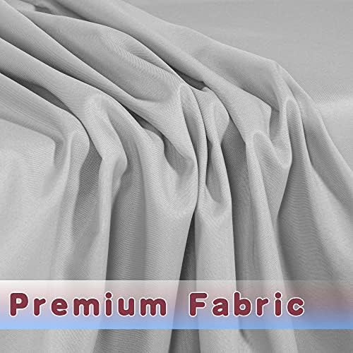 Fitted Tablecloths For 6 Foot Rectangle Tables 2 Pack Silver Grey in 6FT|2 Pack in Silver Grey, alternate view 3