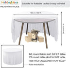 Fitted White Spandex Table Skirts for Wedding Party,60 Inch Round,4 Pack in 60R Inch| 4 Pack in White, alternate view 5